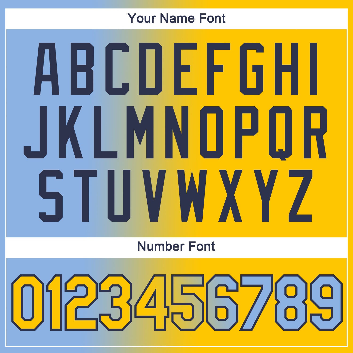 Custom Light Blue Yellow-Navy Gradient Fashion Performance T-Shirt