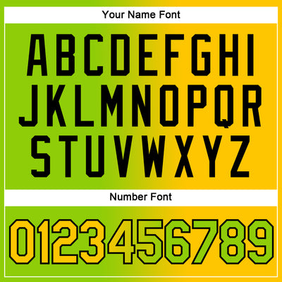 Custom Neon Green Yellow-Black Gradient Fashion Performance T-Shirt