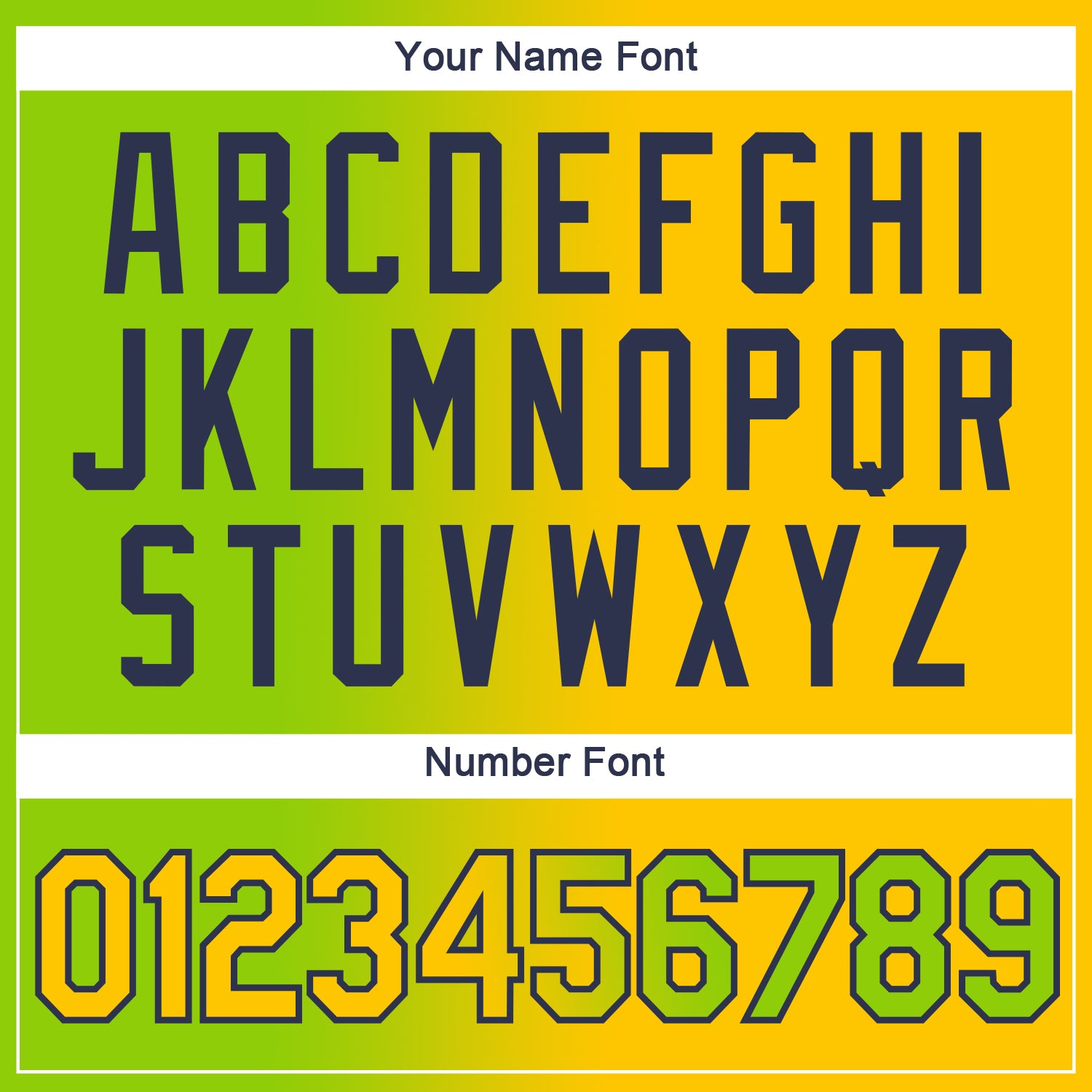 Custom Neon Green Yellow-Navy Gradient Fashion Performance T-Shirt