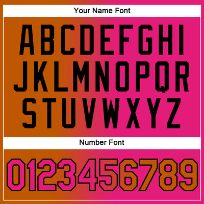 Custom Texas Orange Hot Pink-Black Gradient Fashion Performance T-Shirt