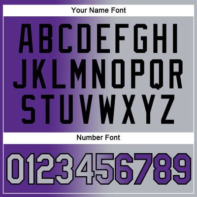 Custom Purple Gray-Black Gradient Fashion Performance T-Shirt