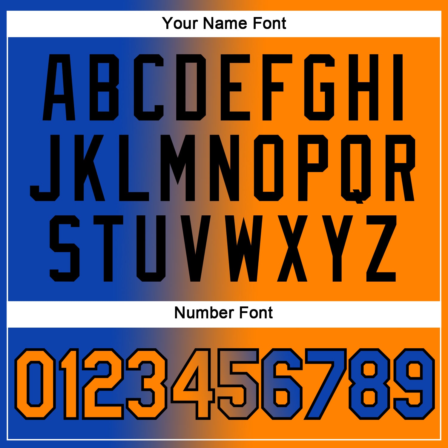 Custom Thunder Blue Bay Orange-Black Gradient Fashion Performance T-Shirt