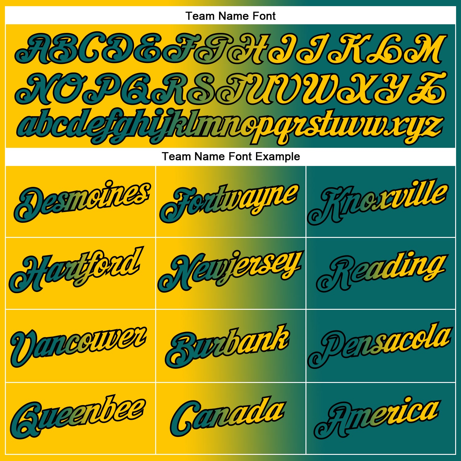 Custom Teal Yellow-Black Gradient Fashion Performance T-Shirt