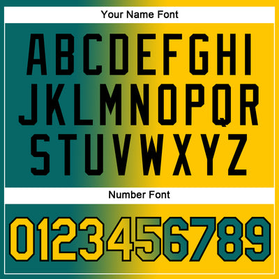 Custom Teal Yellow-Black Gradient Fashion Performance T-Shirt