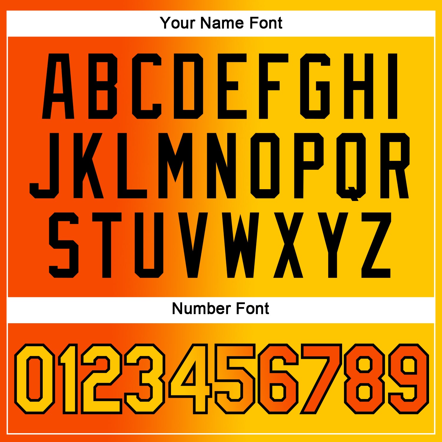 Custom Orange Yellow-Black Gradient Fashion Performance T-Shirt