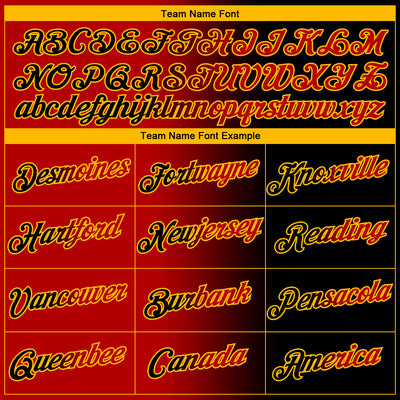 Custom Black Red-Gold Gradient Fashion Performance T-Shirt