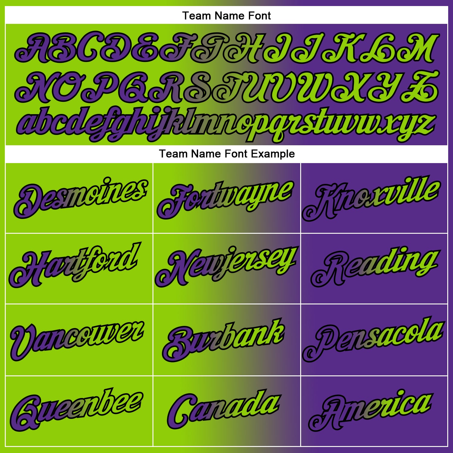 Custom Purple Neon Green-Black Gradient Fashion Performance T-Shirt