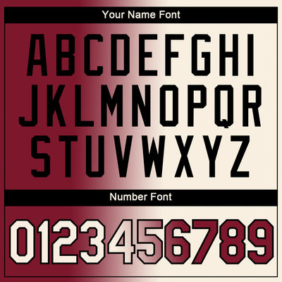 Custom Maroon Cream-Black Gradient Fashion Performance T-Shirt