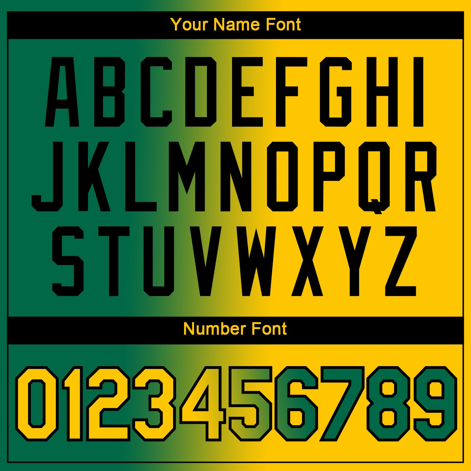 Custom Kelly Green Yellow-Black Gradient Fashion Performance T-Shirt