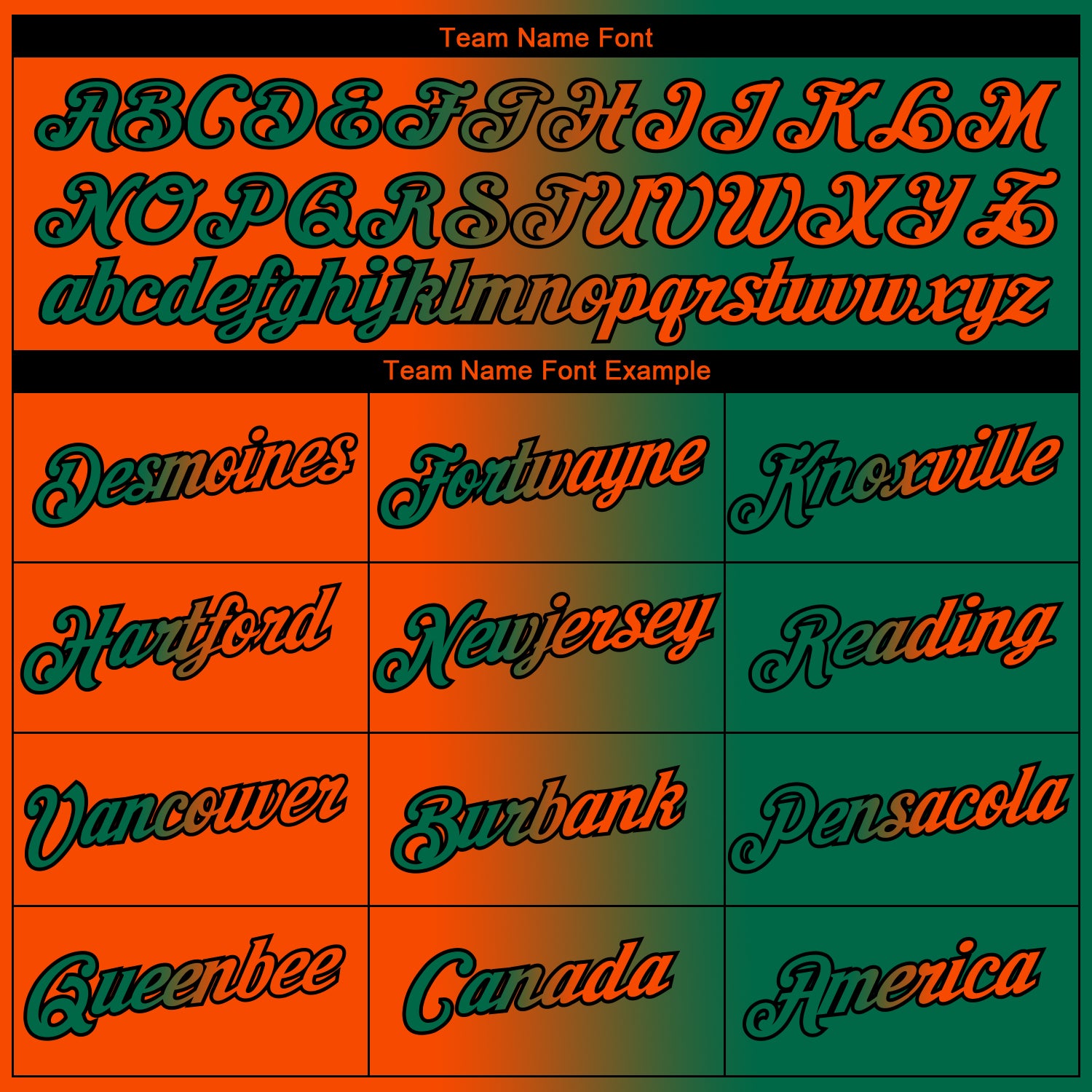 Custom Kelly Green Orange-Black Gradient Fashion Performance T-Shirt