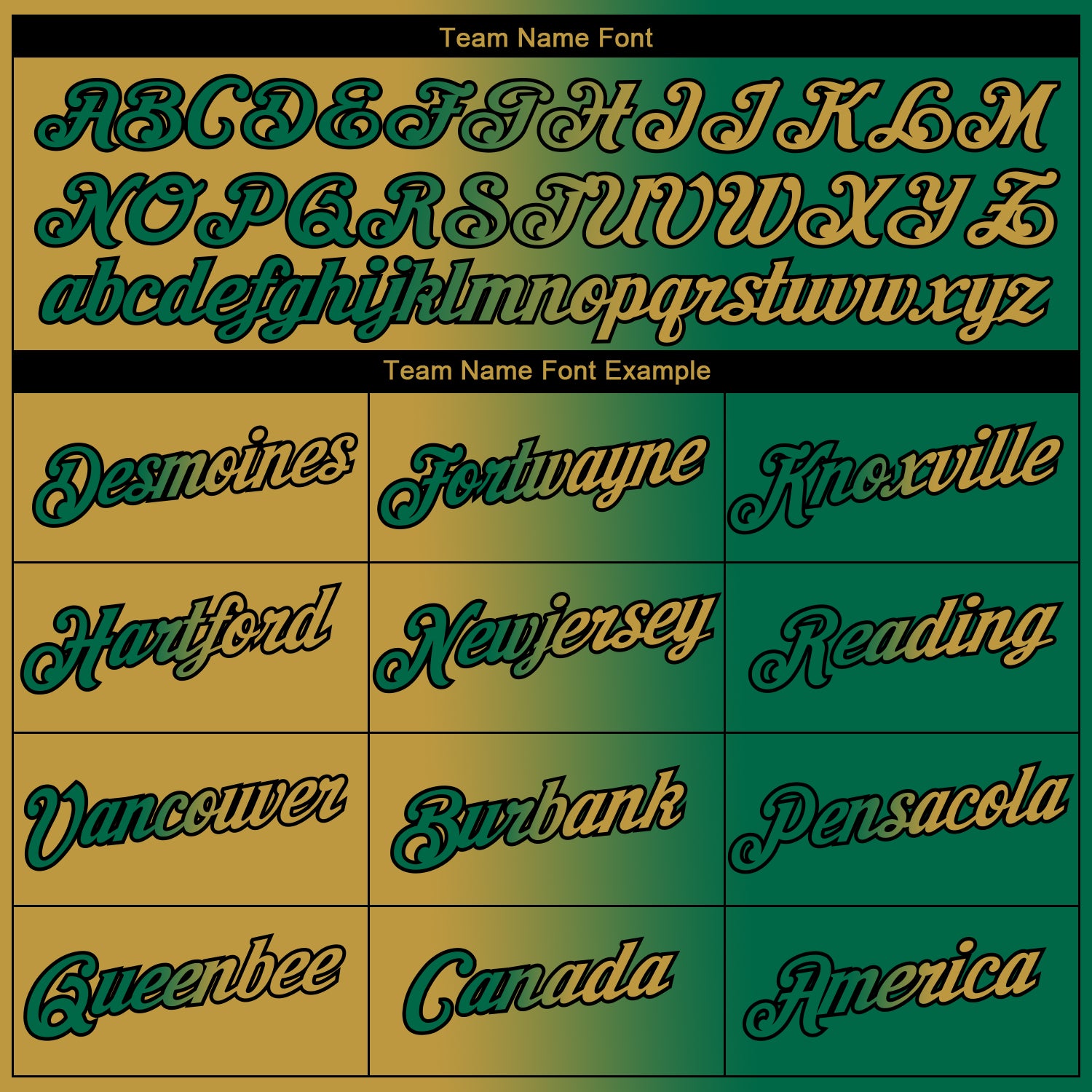 Custom Kelly Green Old Gold-Black Gradient Fashion Performance T-Shirt