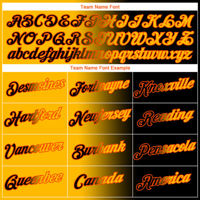 Custom Black Gold-Orange Gradient Fashion Performance T-Shirt