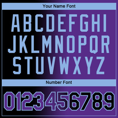 Custom Black Purple-Light Blue Gradient Fashion Performance T-Shirt