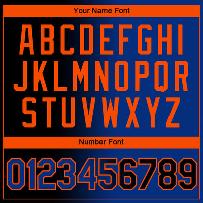 Custom Black Royal-Orange Gradient Fashion Performance T-Shirt