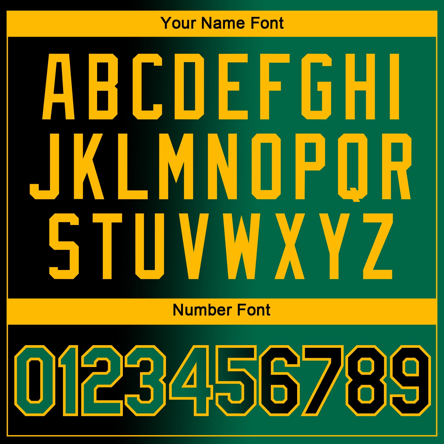 Custom Black Kelly Green-Gold Gradient Fashion Performance T-Shirt