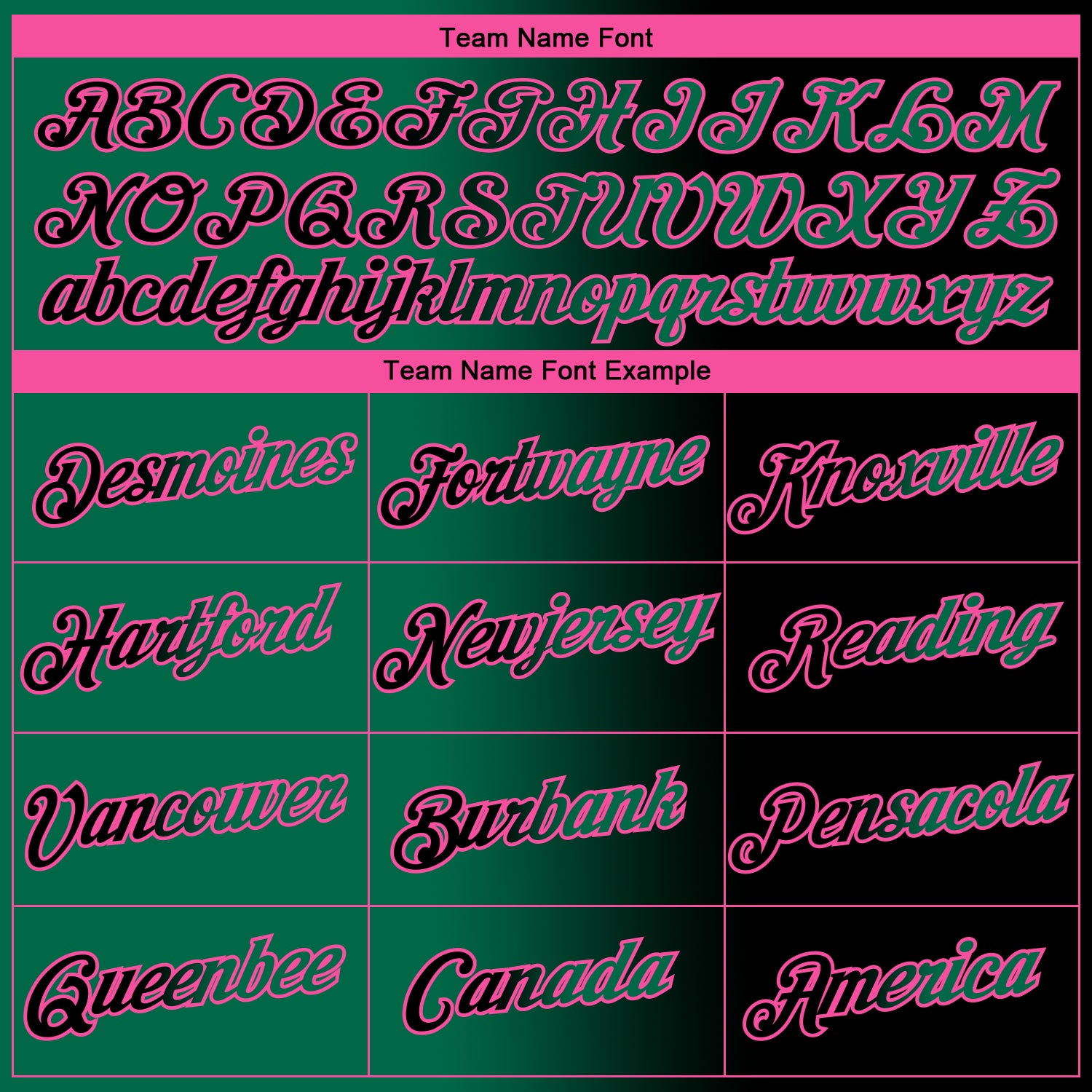 Custom Black Kelly Green-Pink Gradient Fashion Performance T-Shirt