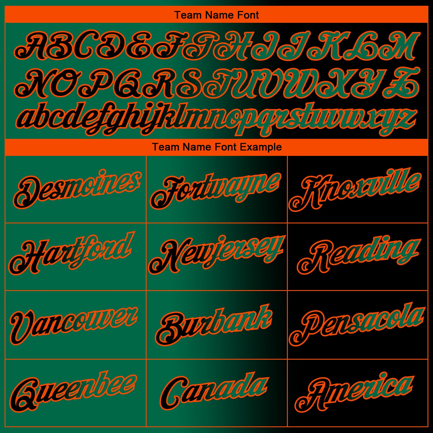 Custom Black Kelly Green-Orange Gradient Fashion Performance T-Shirt