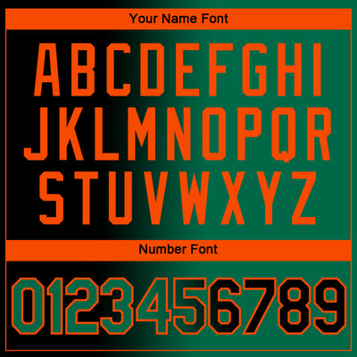 Custom Black Kelly Green-Orange Gradient Fashion Performance T-Shirt