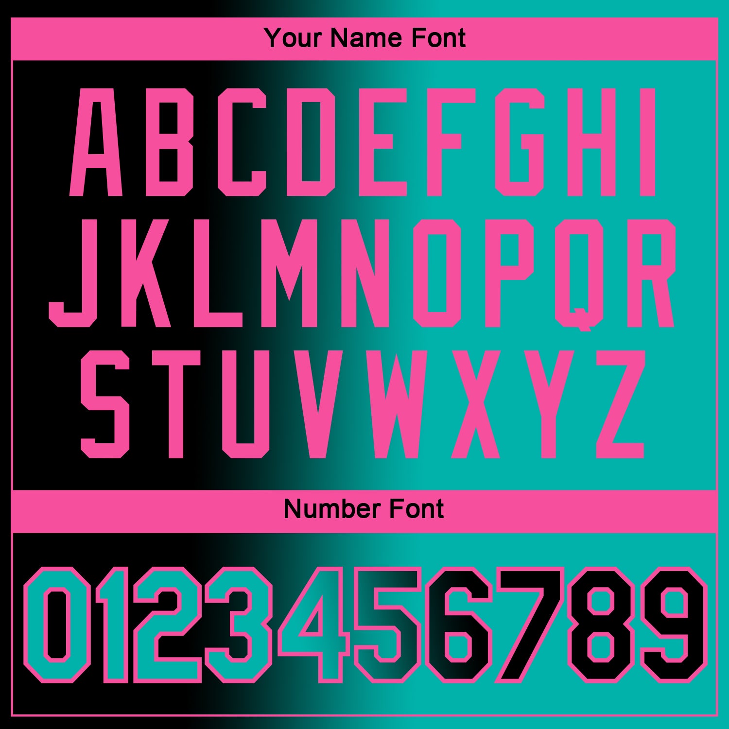 Custom Black Aqua-Pink Gradient Fashion Performance T-Shirt