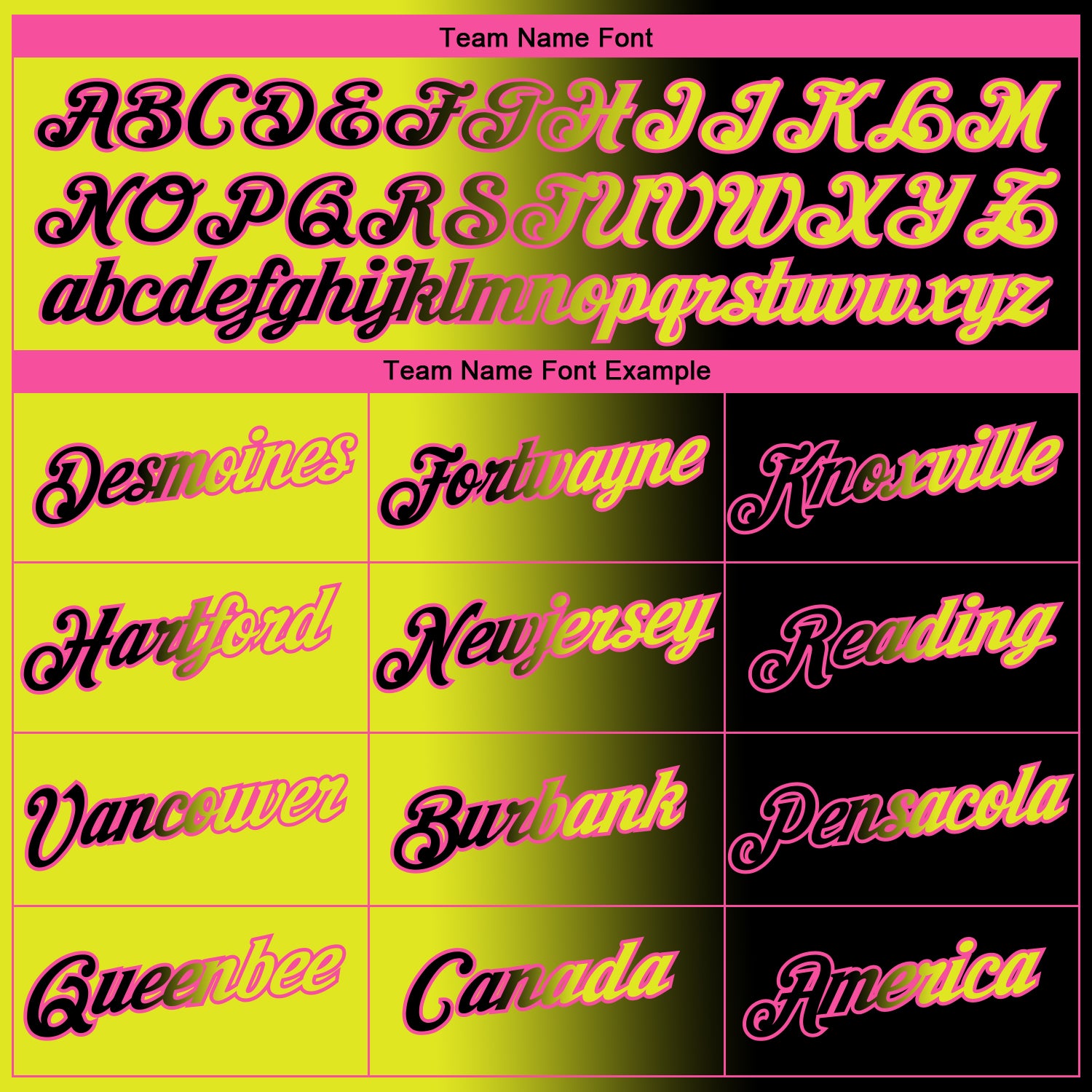 Custom Black Neon Yellow-Pink Gradient Fashion Performance T-Shirt