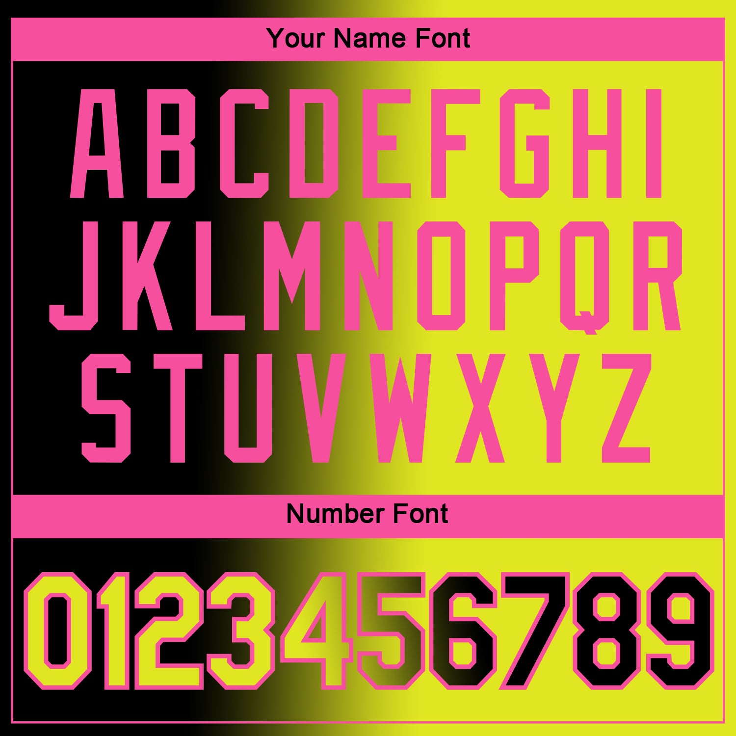 Custom Black Neon Yellow-Pink Gradient Fashion Performance T-Shirt