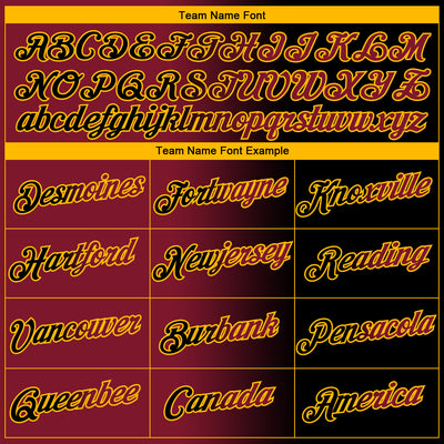 Custom Black Crimson-Gold Gradient Fashion Performance T-Shirt