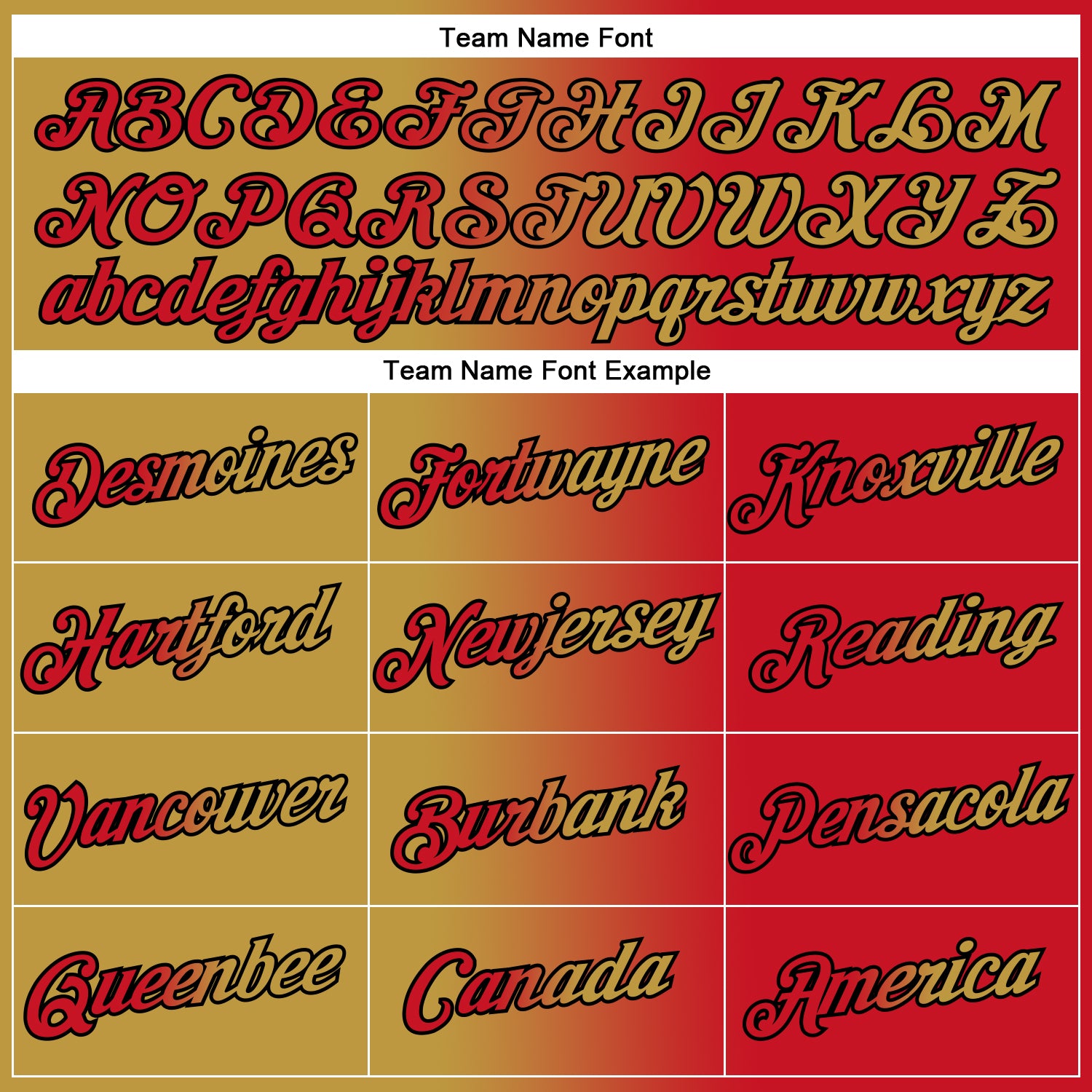 Custom Red Old Gold-Black Gradient Fashion Performance T-Shirt