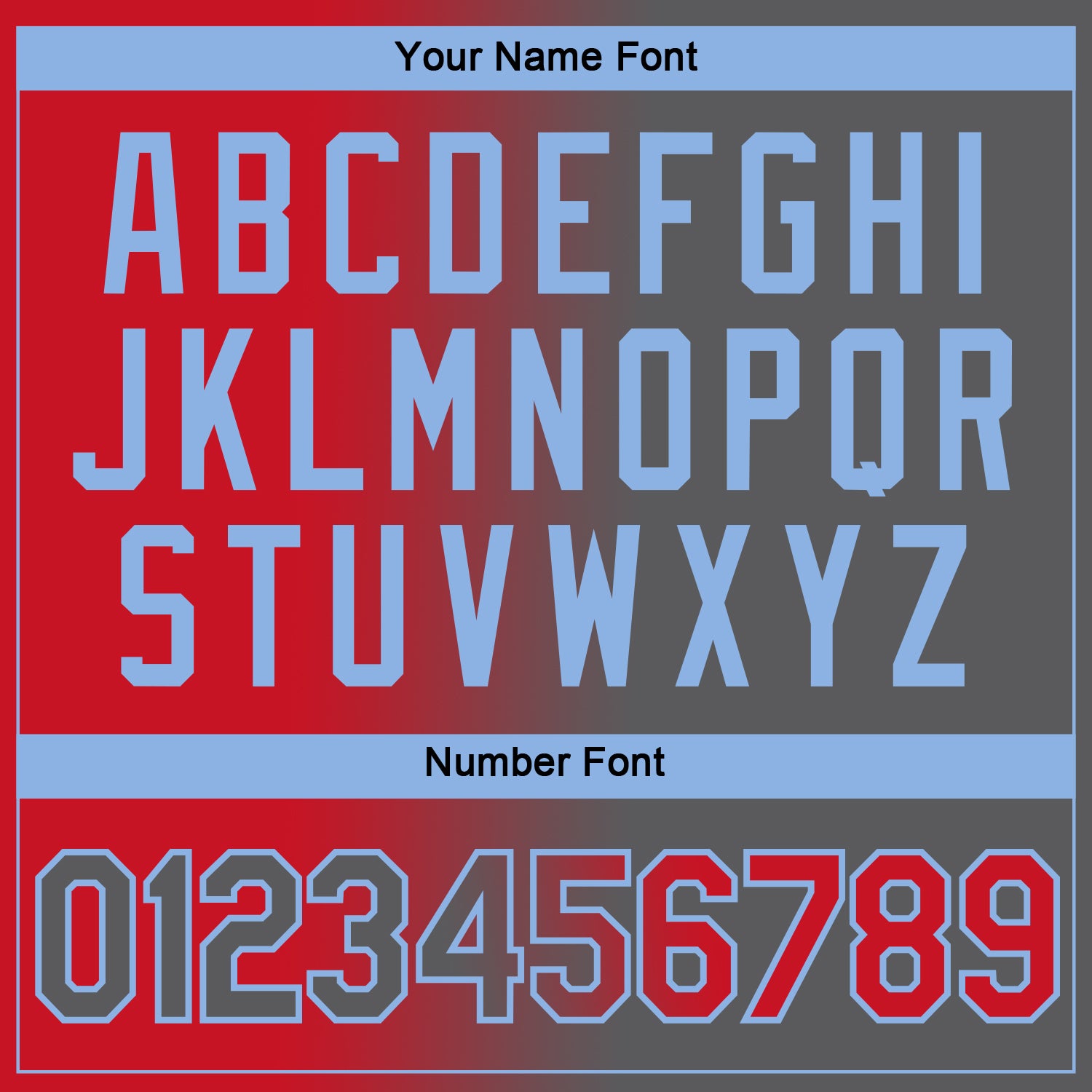 Custom Red Steel Gray-Light Blue Gradient Fashion Performance T-Shirt