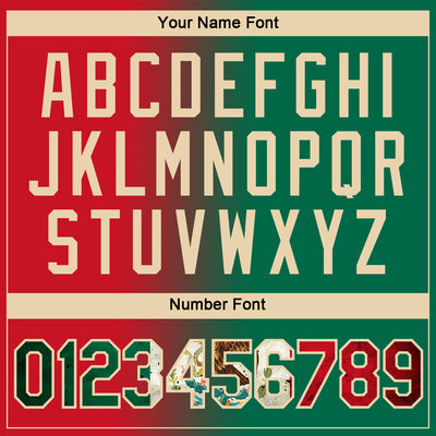 Custom Red Vintage Mexican Flag Kelly Green-City Cream Gradient Fashion Performance T-Shirt