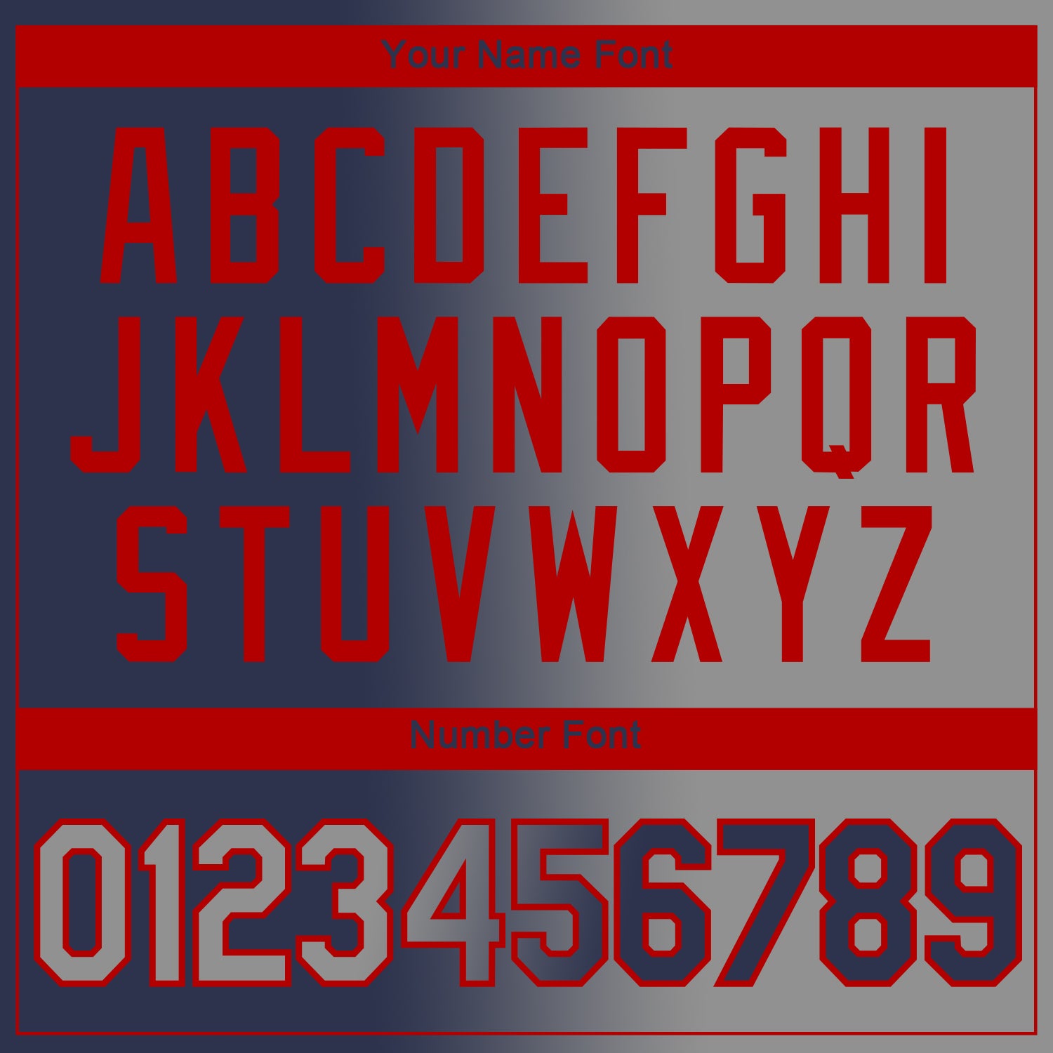 Custom Navy Gray-Red Gradient Fashion Performance T-Shirt