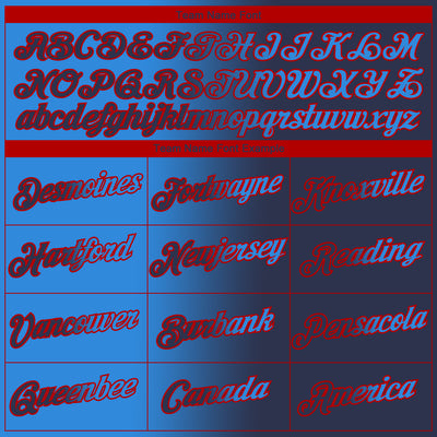 Custom Navy Powder Blue-Red Gradient Fashion Performance T-Shirt