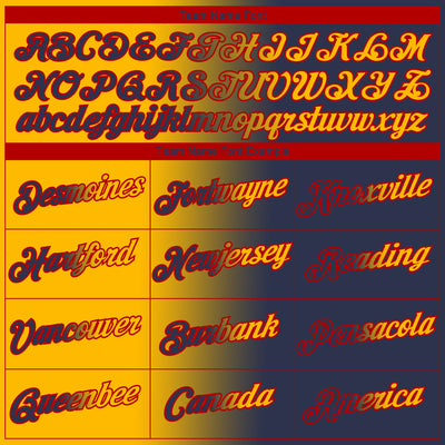 Custom Navy Gold-Red Gradient Fashion Performance T-Shirt