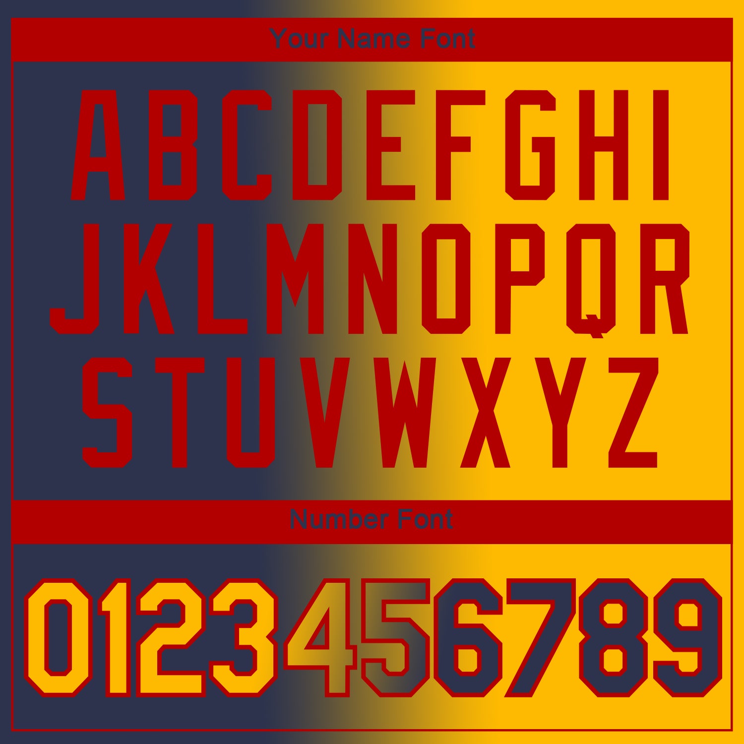 Custom Navy Gold-Red Gradient Fashion Performance T-Shirt