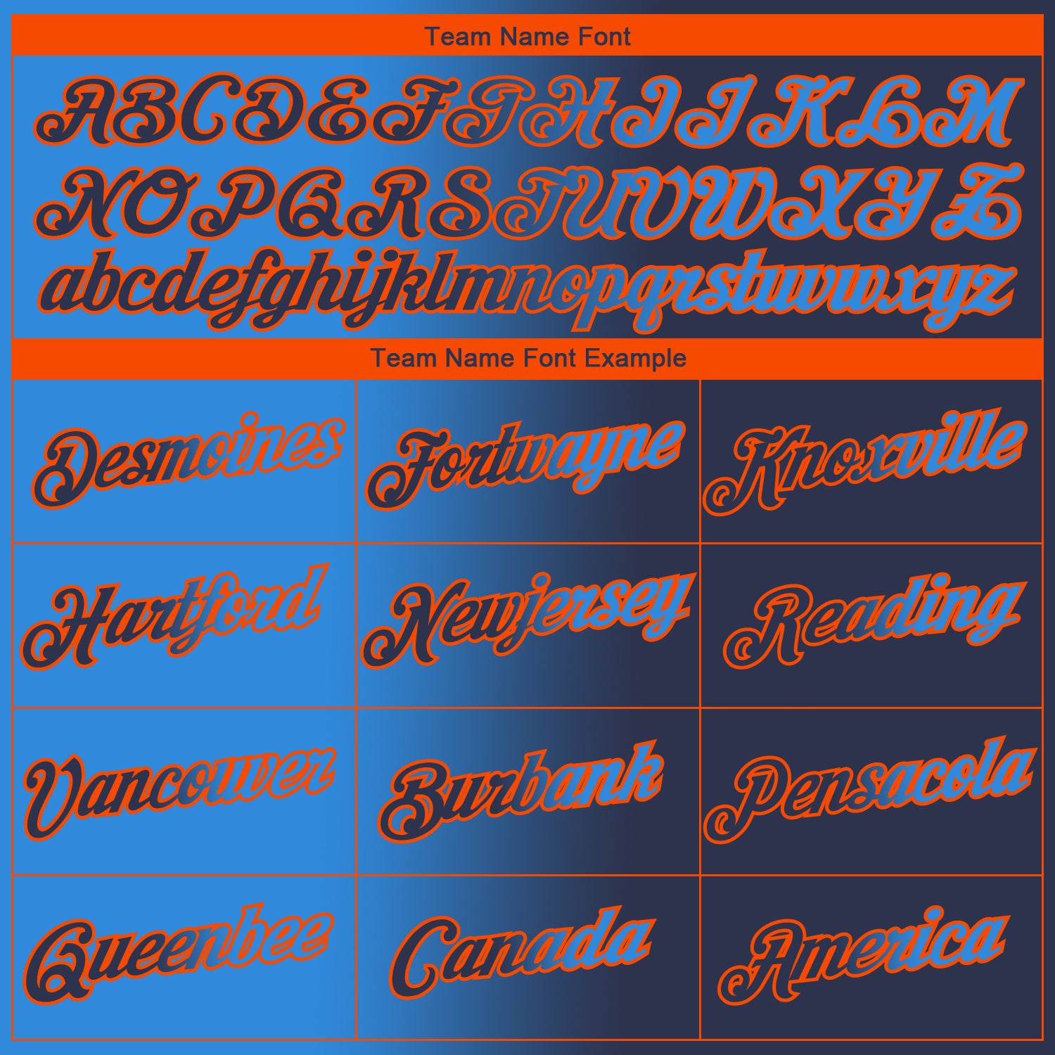 Custom Navy Powder Blue-Orange Gradient Fashion Performance T-Shirt