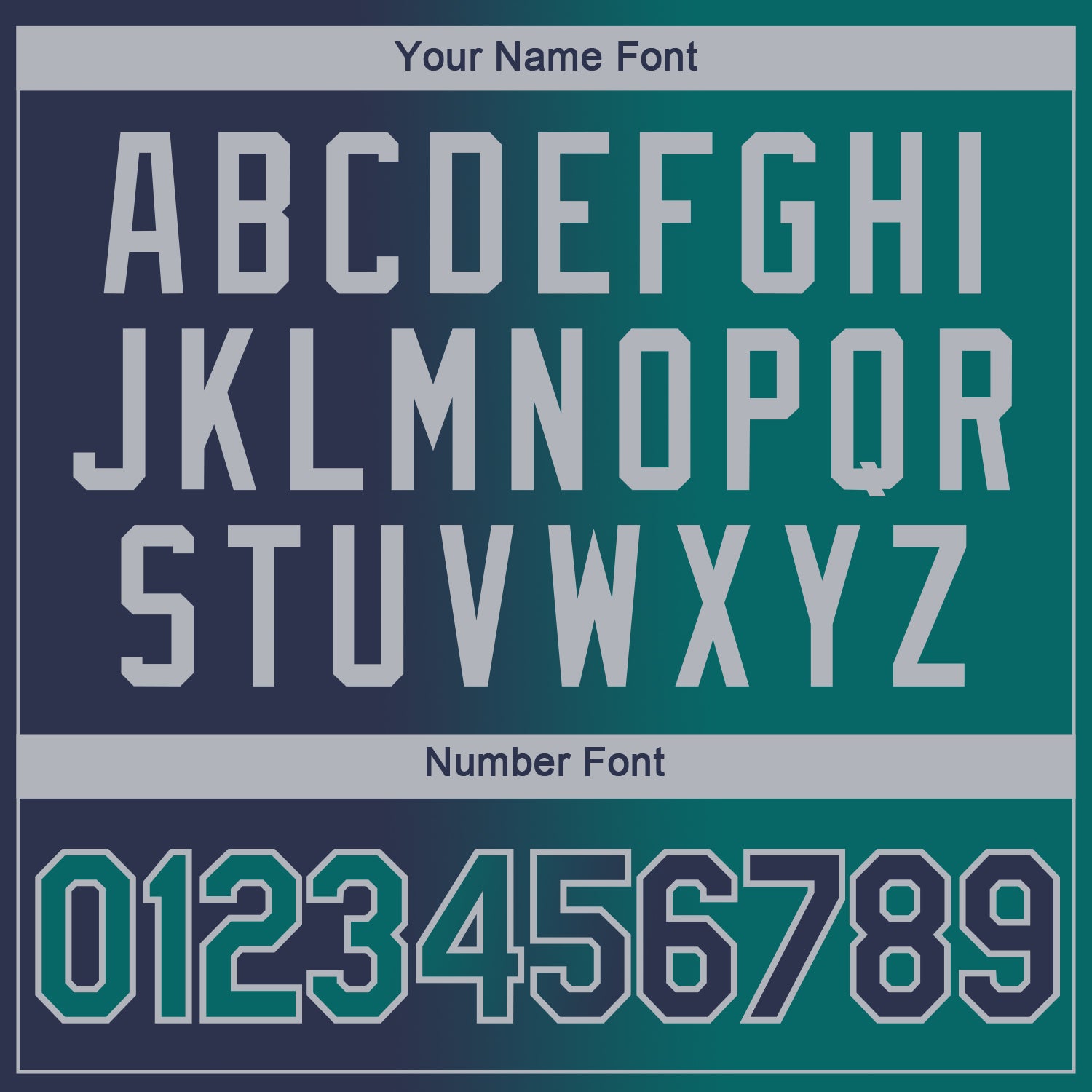 Custom Navy Teal-Gray Gradient Fashion Performance T-Shirt