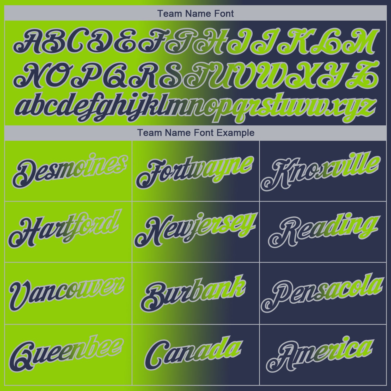 Custom Navy Neon Green-Gray Gradient Fashion Performance T-Shirt