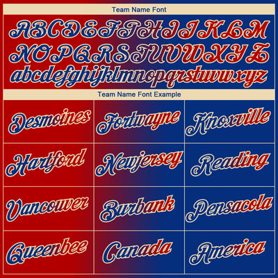 Custom Royal Red-Cream Gradient Fashion Performance T-Shirt