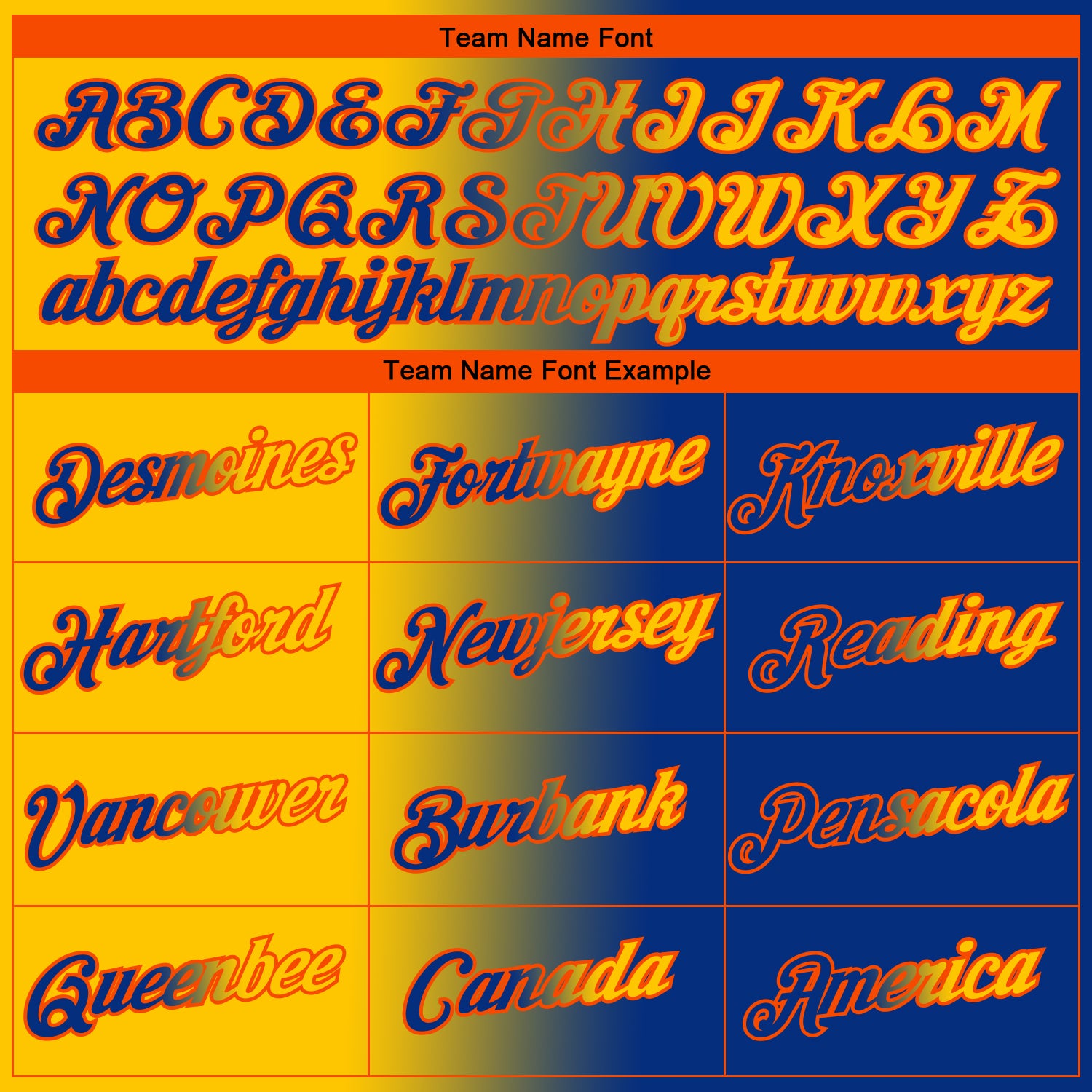 Custom Royal Yellow-Orange Gradient Fashion Performance T-Shirt