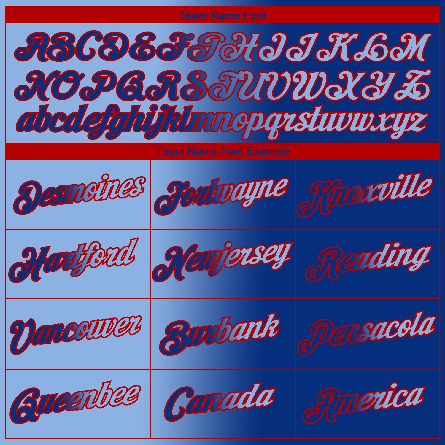 Custom Royal Light Blue-Red Gradient Fashion Performance T-Shirt