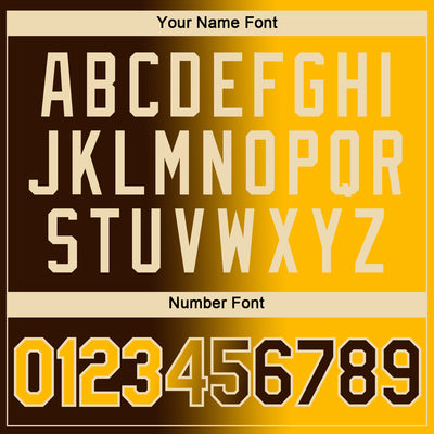 Custom Brown Gold-Cream Gradient Fashion Performance T-Shirt