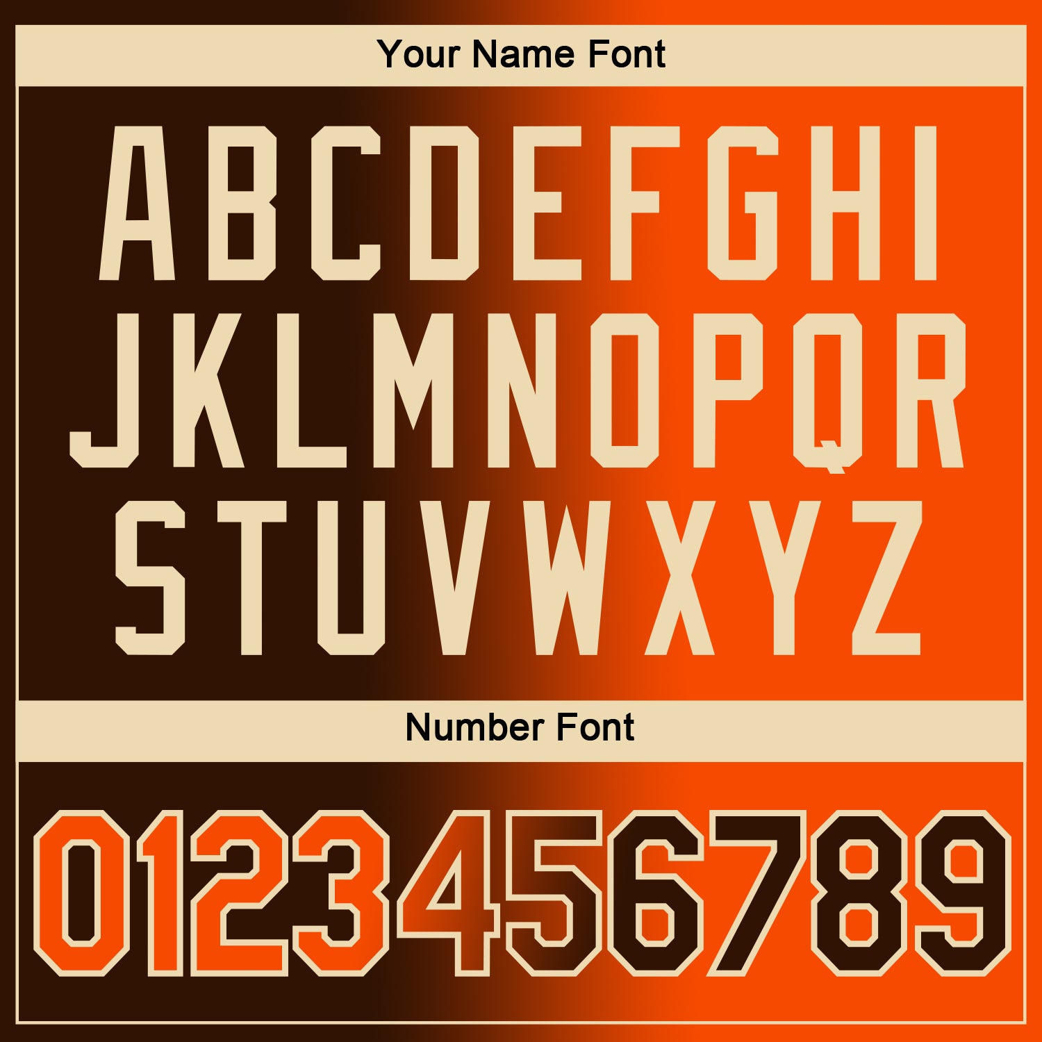 Custom Brown Orange-Cream Gradient Fashion Performance T-Shirt