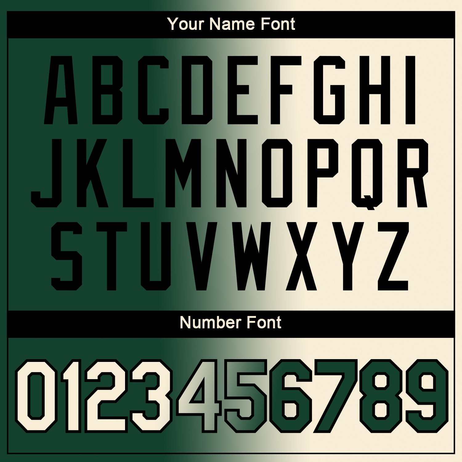 Custom Green Cream-Black Gradient Fashion Performance T-Shirt