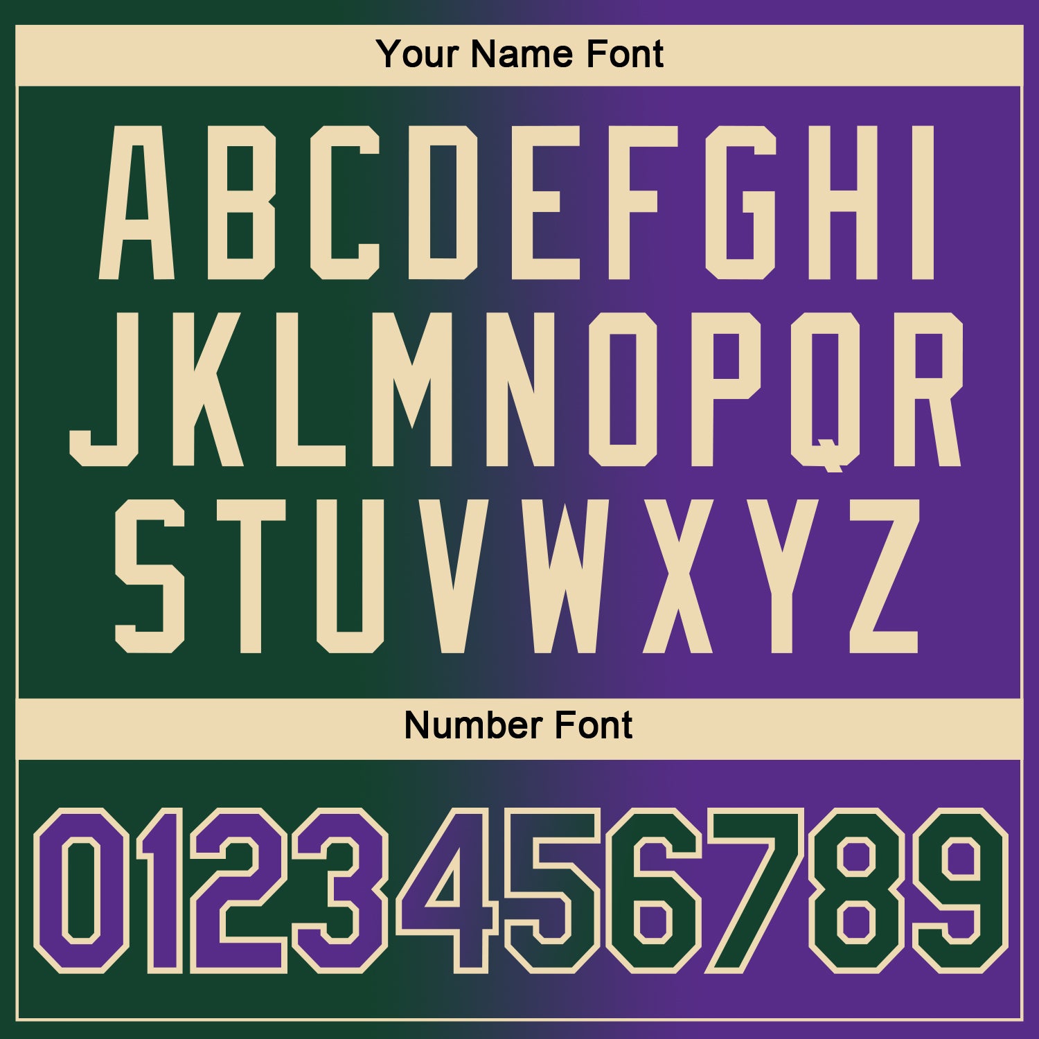 Custom Green Purple-Cream Gradient Fashion Performance T-Shirt