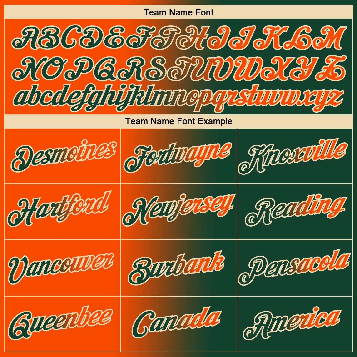 Custom Green Orange-Cream Gradient Fashion Performance T-Shirt