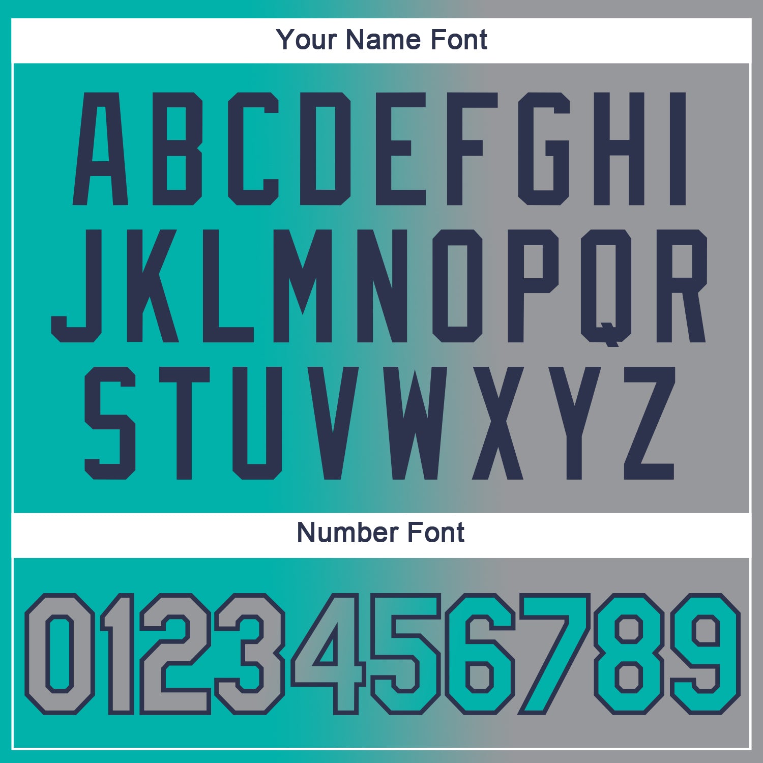 Custom Aqua Gray-Navy Gradient Fashion Performance T-Shirt