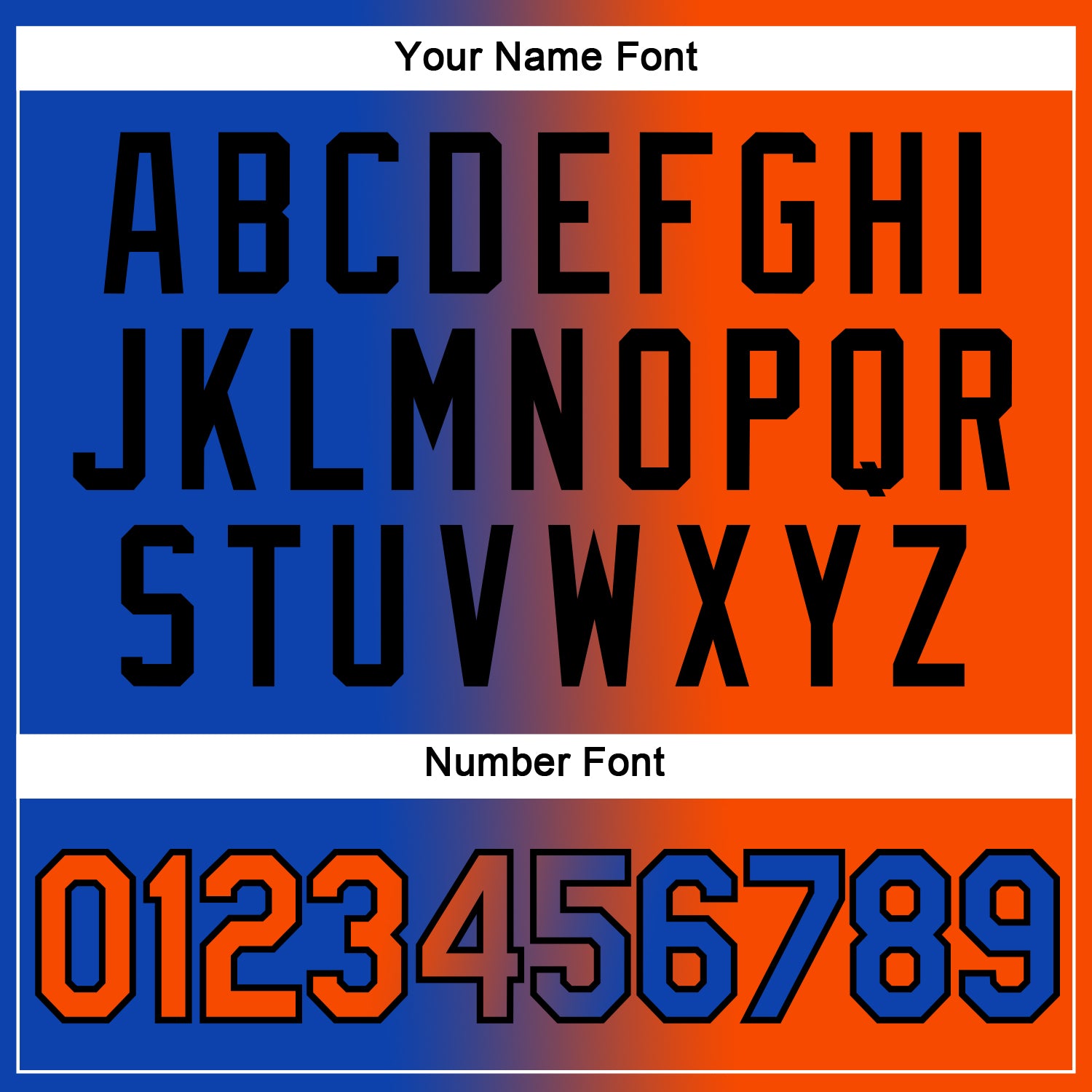 Custom Thunder Blue Orange-Black Gradient Fashion Performance T-Shirt