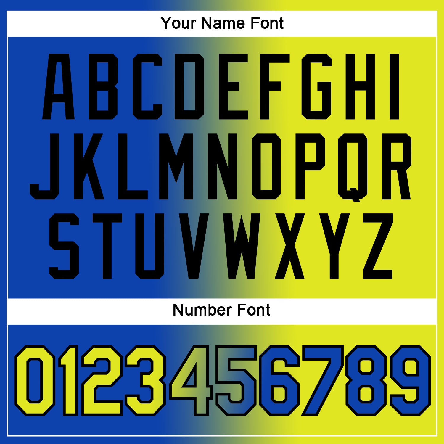 Custom Thunder Blue Neon Yellow-Black Gradient Fashion Performance T-Shirt