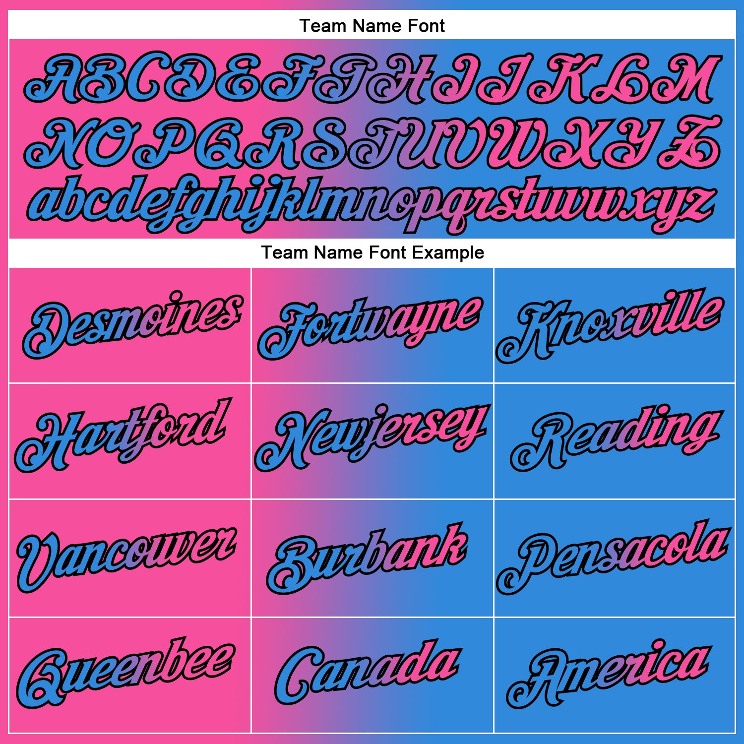 Custom Powder Blue Pink-Black Gradient Fashion Performance T-Shirt