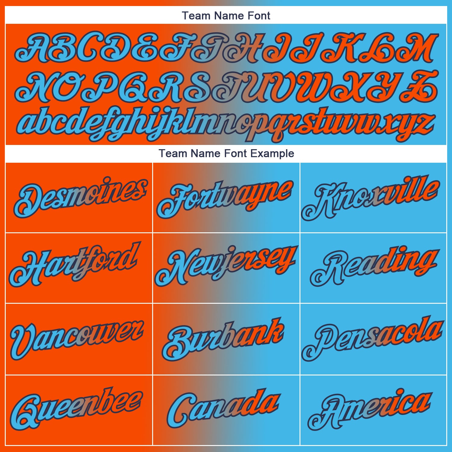 Custom Sky Blue Orange-Navy Gradient Fashion Performance T-Shirt