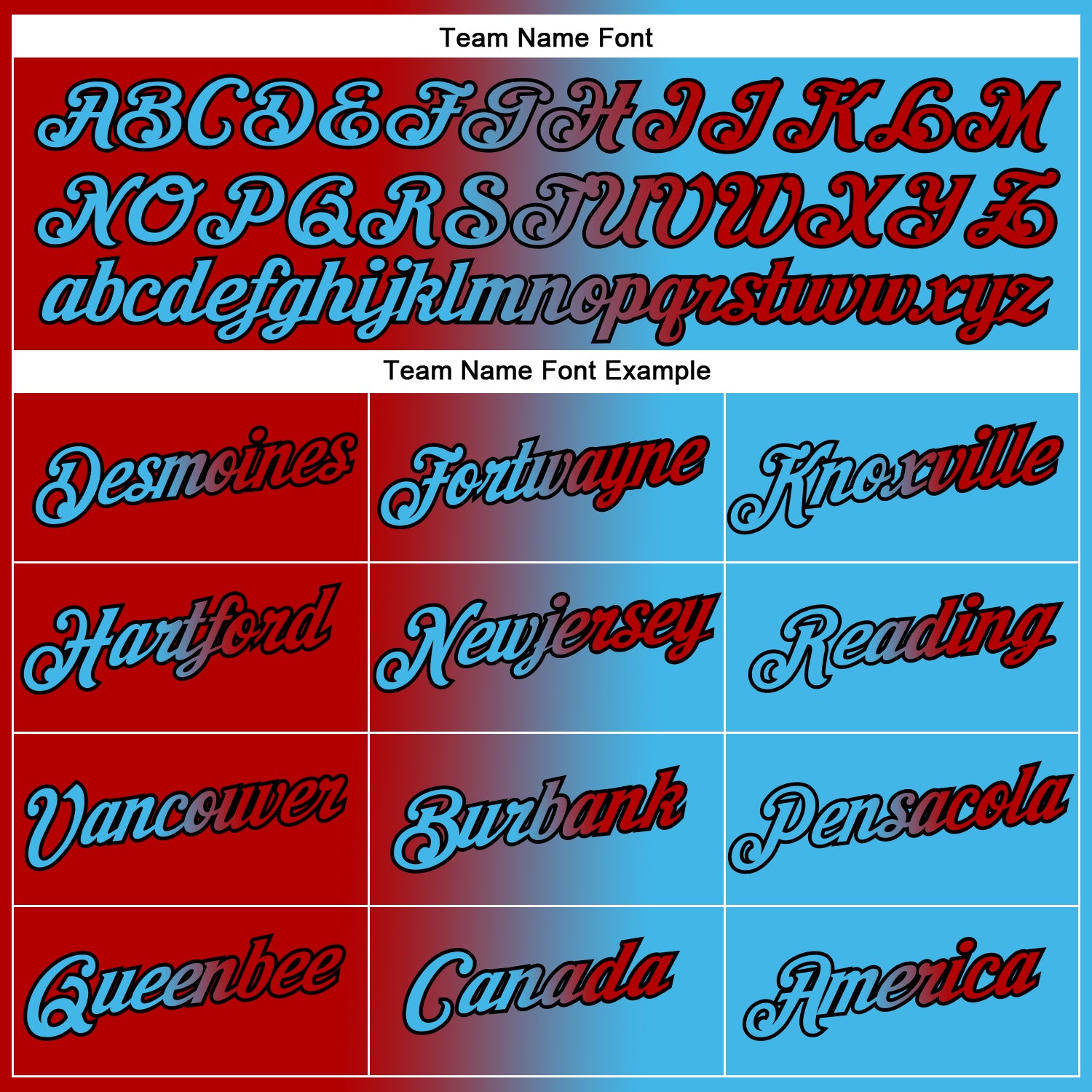 Custom Sky Blue Red-Black Gradient Fashion Performance T-Shirt